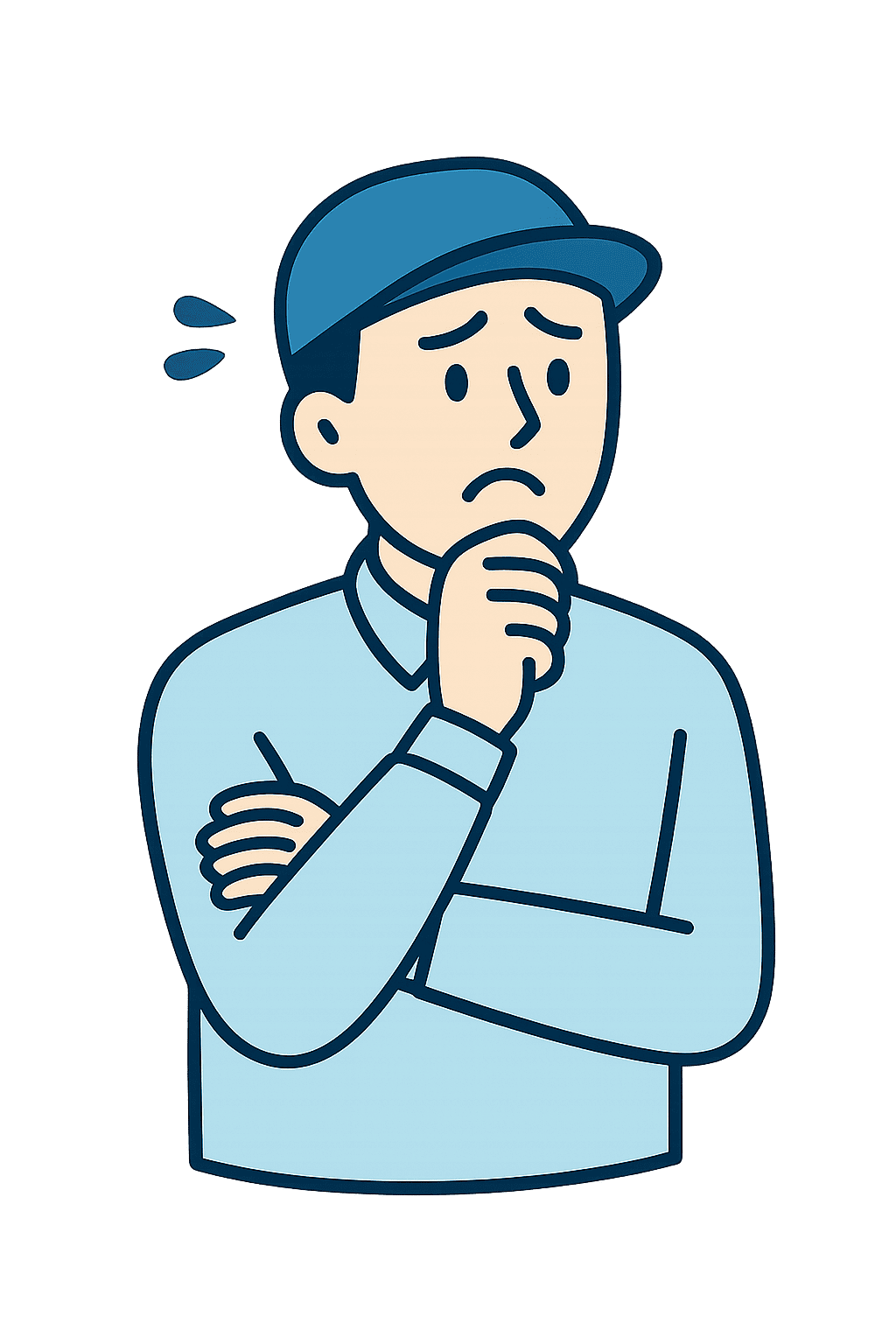 困っている男性ドライバーのイラスト
